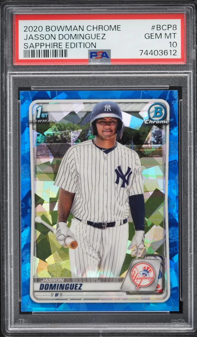 2020 #BCP-8 Jasson Dominguez PSA 10 Bowman Chrome Sapphire Edition PROSPECT
