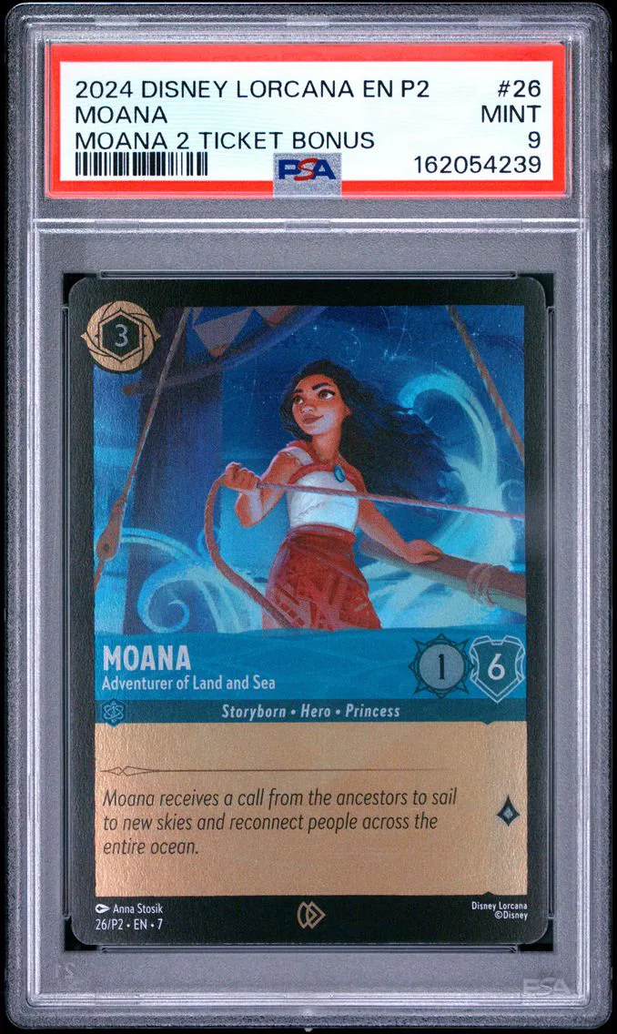 2024 #26 Moana - Adventurer of Land and Sea PSA 9 Disney Lorcana EN P2-Promo