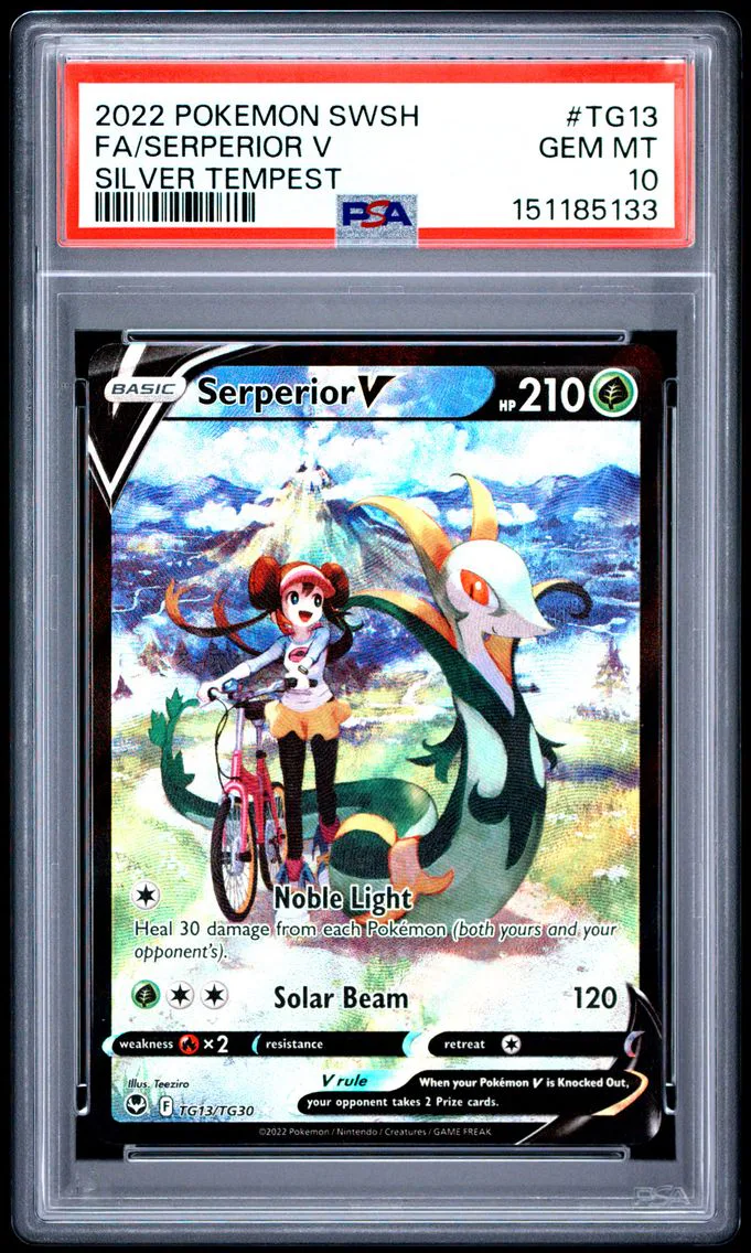 2022 #TG13 Full Art/Serperior V PSA 10 Sword & Shield Silver Tempest