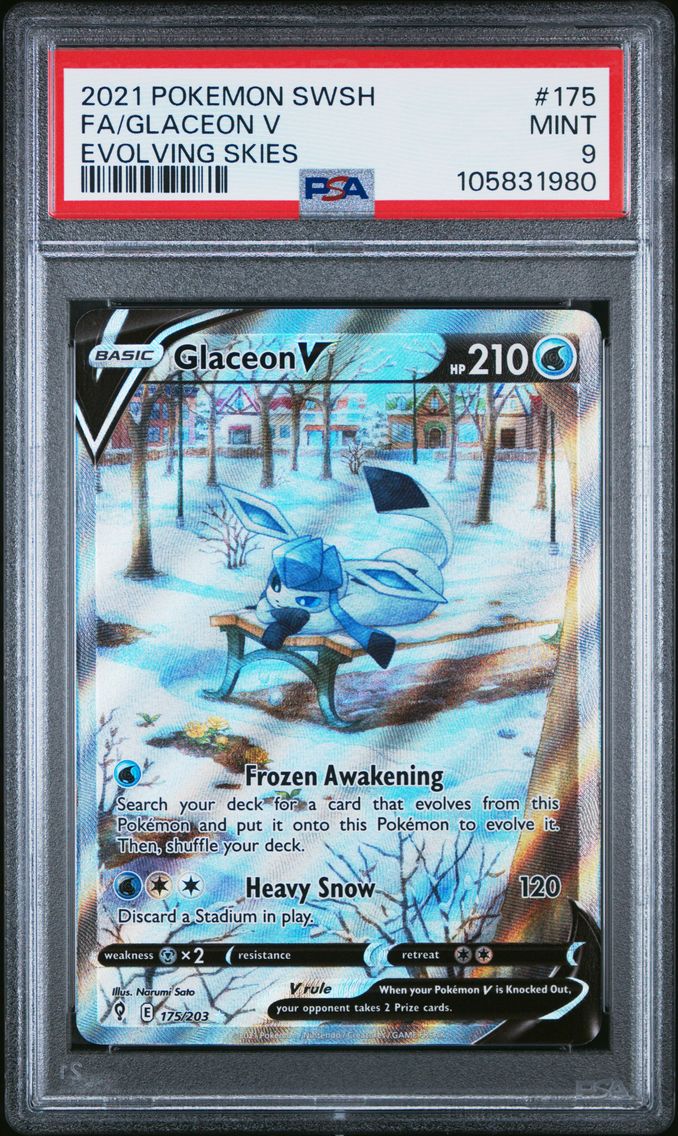 2021 #175 FULL ART/GLACEON V PSA