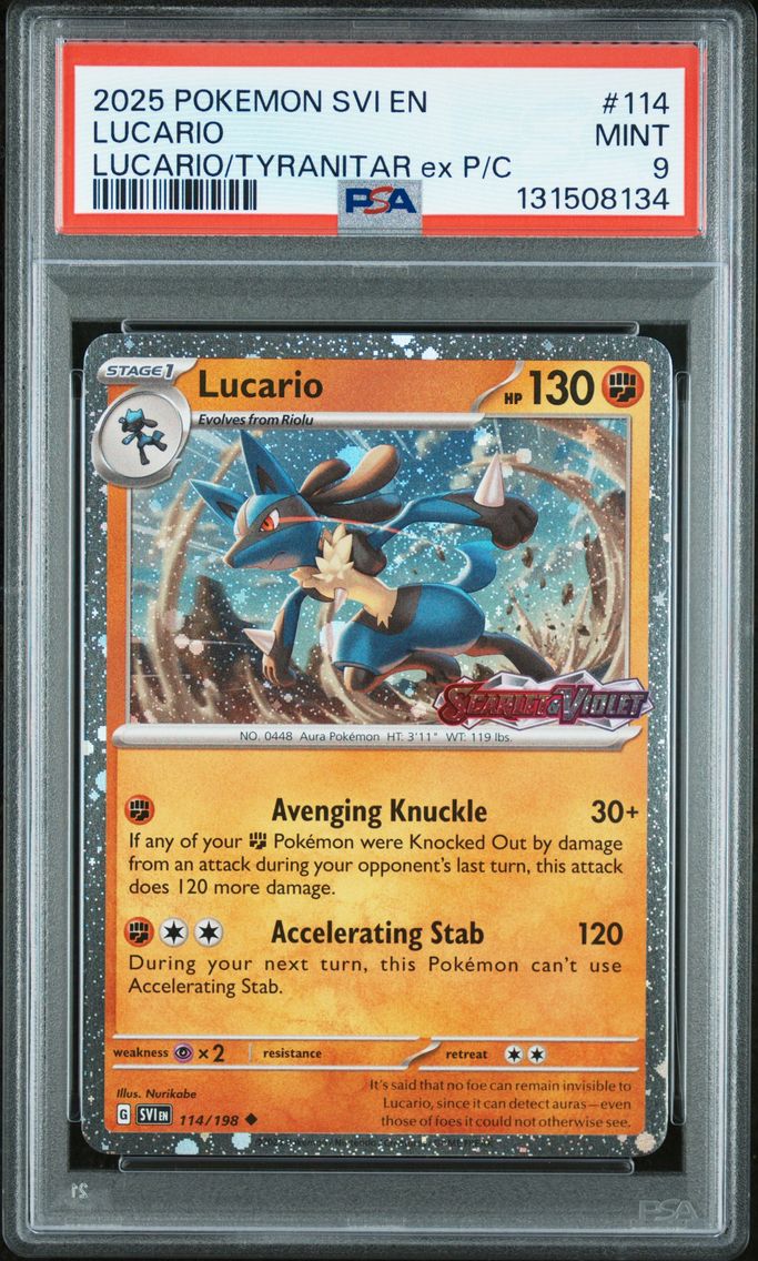 2025 #114 Lucario PSA 9 Svi EN-Scarlet & Violet Pokemon