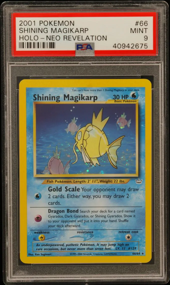 2001 #66 Shining Magikarp-Holo PSA 9 Neo Revelation