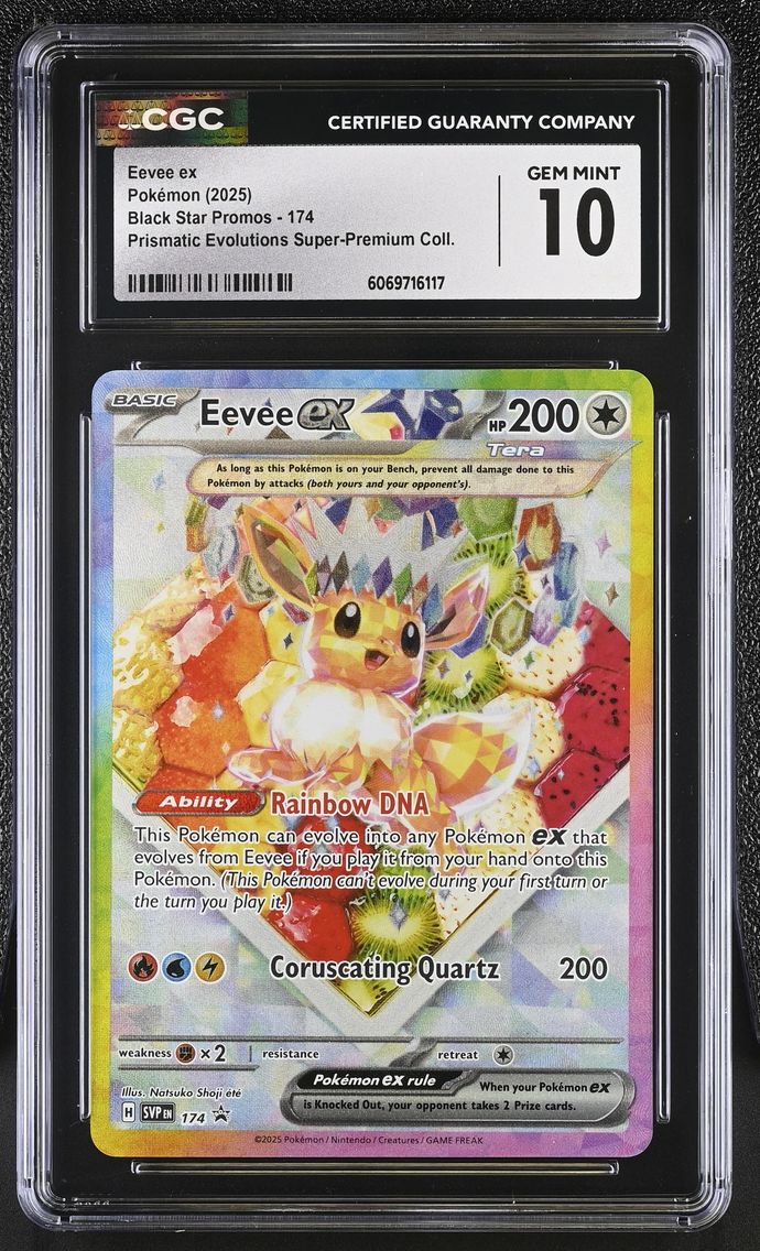 2025 #174 Eevee ex CGC 10 Black Star Promos - Scarlet & Violet SVP EN - English