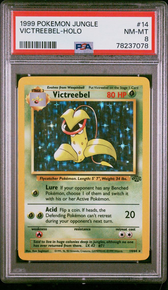 1999 #14 Victreebel-Holo PSA 8 J