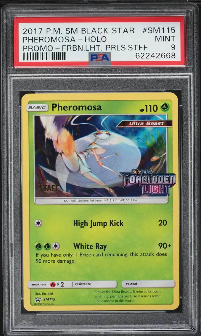2018 #SM115 Pheromosa-Holo PSA 9 SM Black Star Promo Pokemon