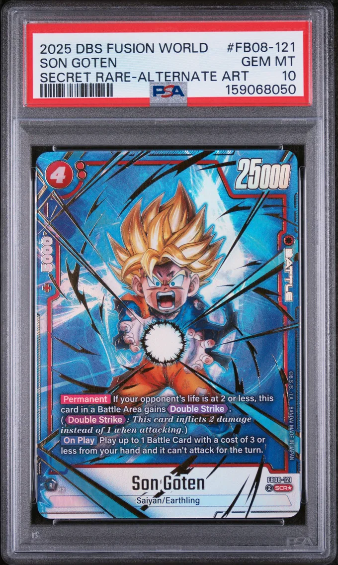 2025 #FB08-121 Son Goten PSA 10 Dragon Ball Super Card Game Fusion World Saiyan's Pride