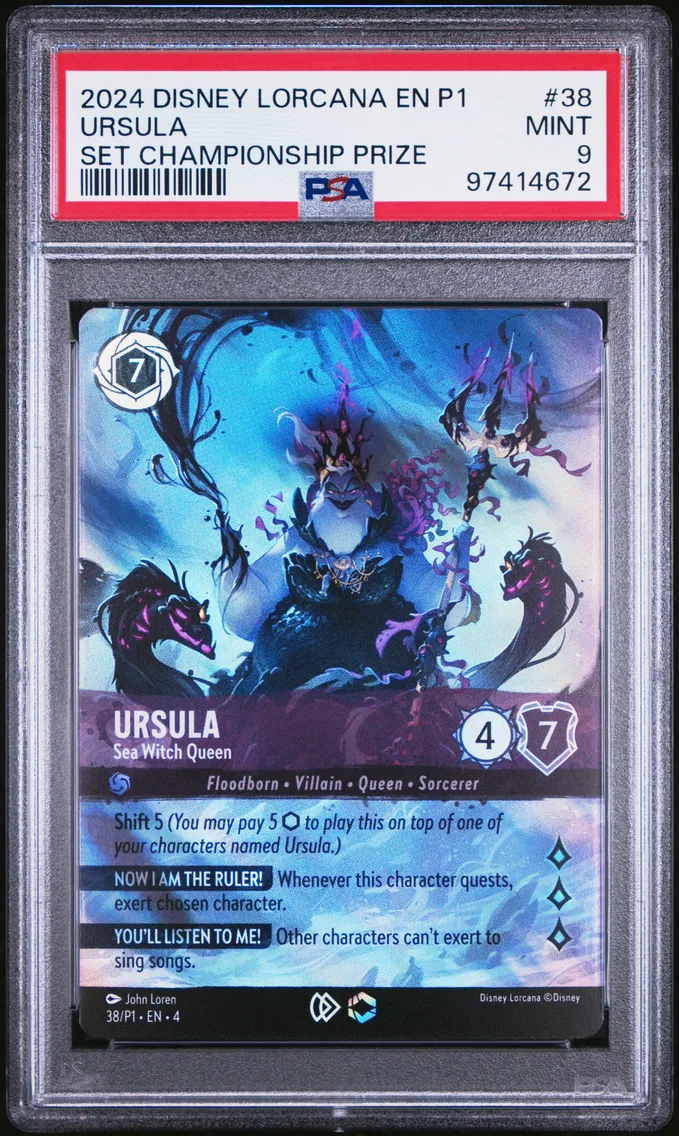 2024 #38 Ursula - Sea Witch Queen PSA 9 Disney Lorcana EN P1-Promo