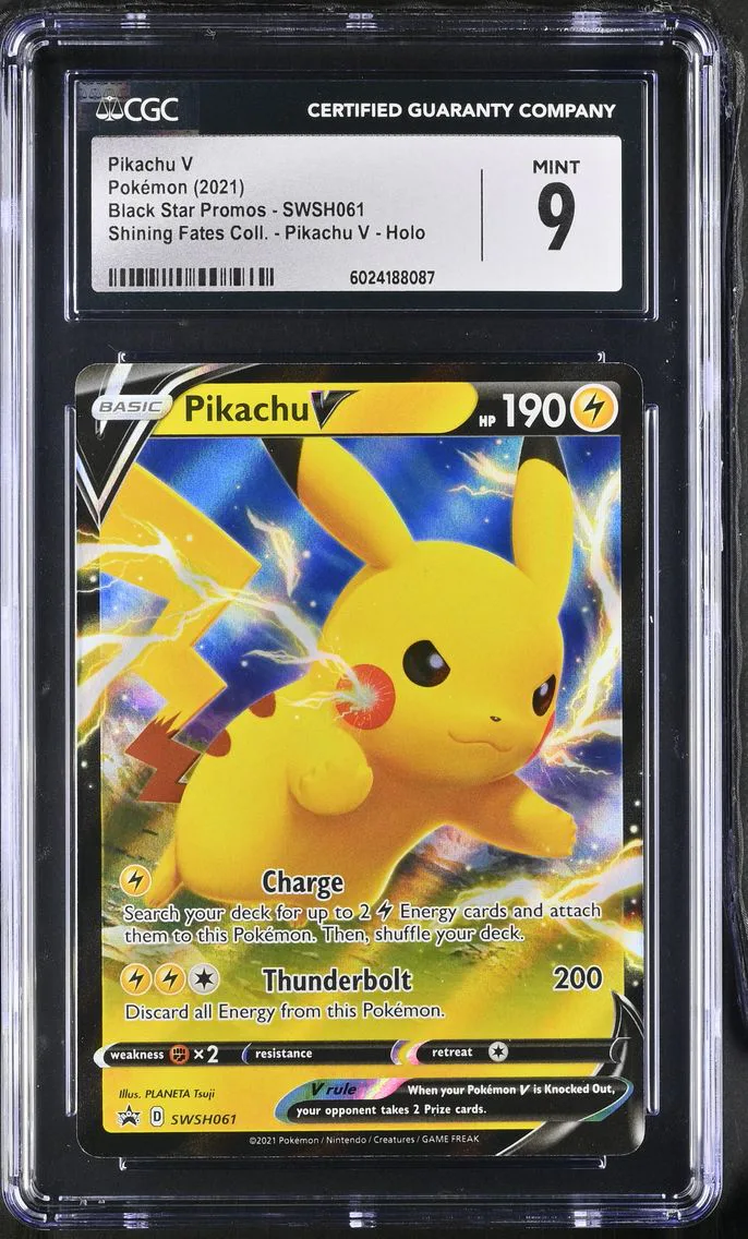 2021 #SWSH061 Pikachu V CGC 9 Black Star Promos - Sword & Shield - English