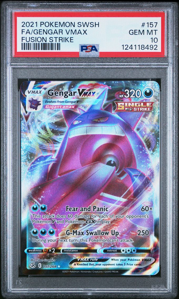 2021 #157 Full Art/Gengar Vmax PSA 10 Sword & Shield Fusion Strike
