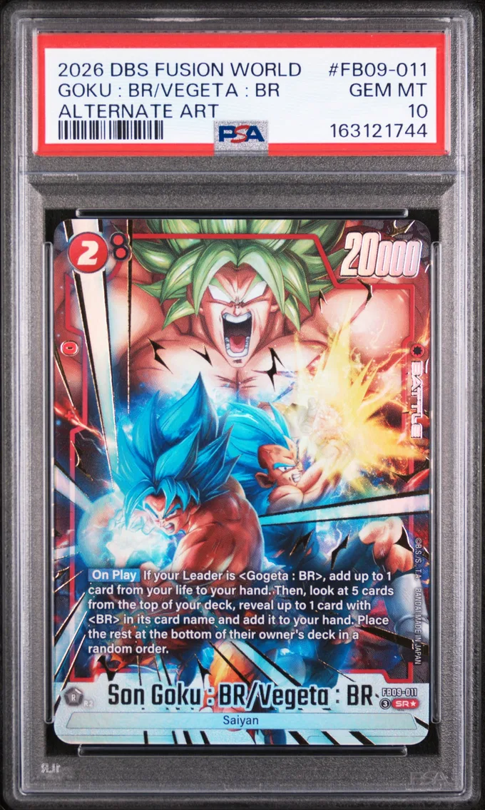 2026 #FB09-011 Son Goku : BR/Vegeta : BR PSA 10 Dragon Ball Super Card Game Fusion World Dual Evolution
