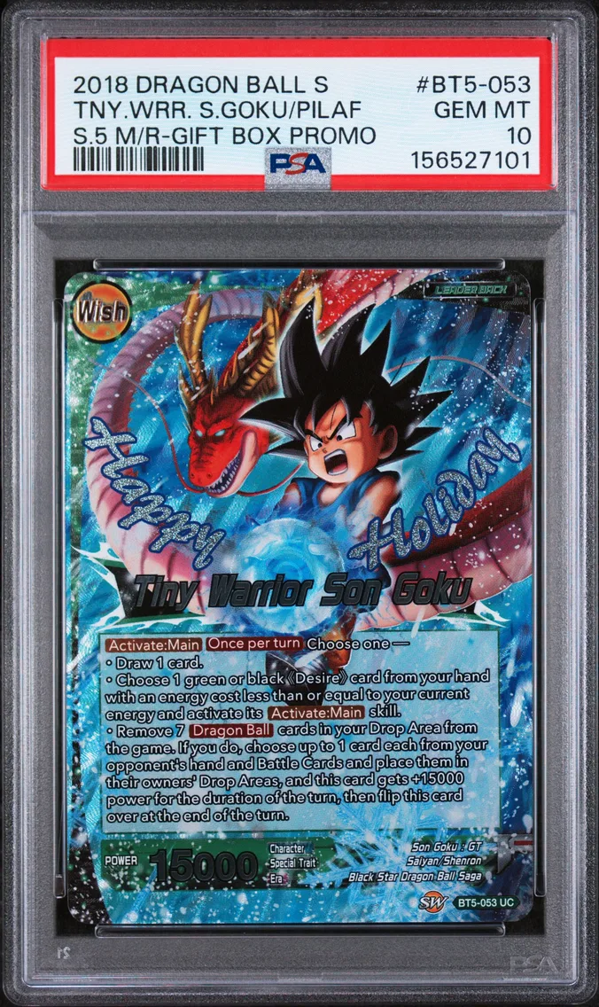 2018 #BT5-053 Pilaf/Tiny Warrior Son Goku PSA 10 Dragon Ball Super Card Game Series 5 Miraculous Revival