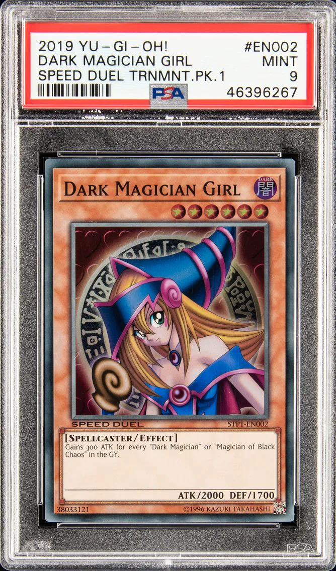 2019 YU-GI-OH! SPEED DUEL TOURNAMENT PACK 1 #EN002 DARK MAGICIAN GIRL SUPER RARE PSA 9