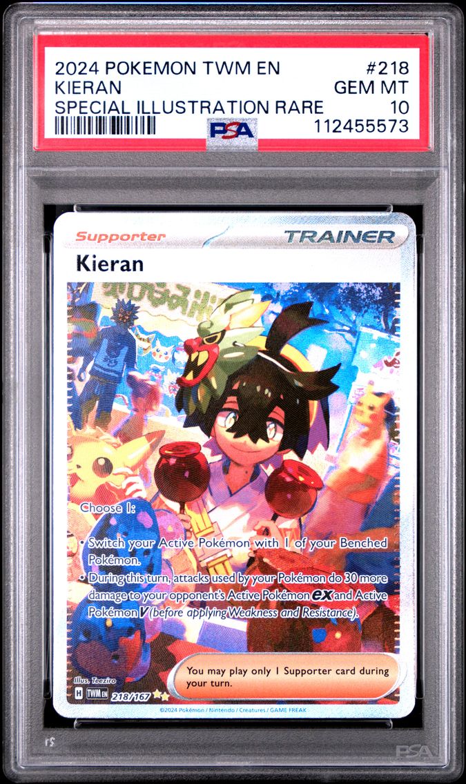 2024 #218 Kieran PSA 10 Twm EN-Twilight Masquerade Pokemon