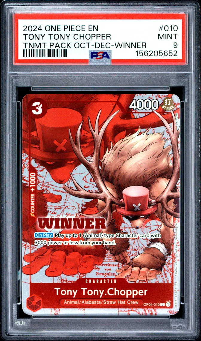 2024 #010 Tony Tony Chopper PSA 9 One Piece Tournament Pack October-December