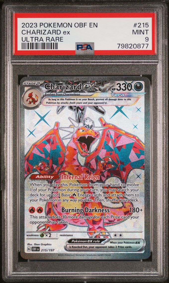 2023 #215 Charizard EX PSA 9 Obf EN-Obsidian Flames