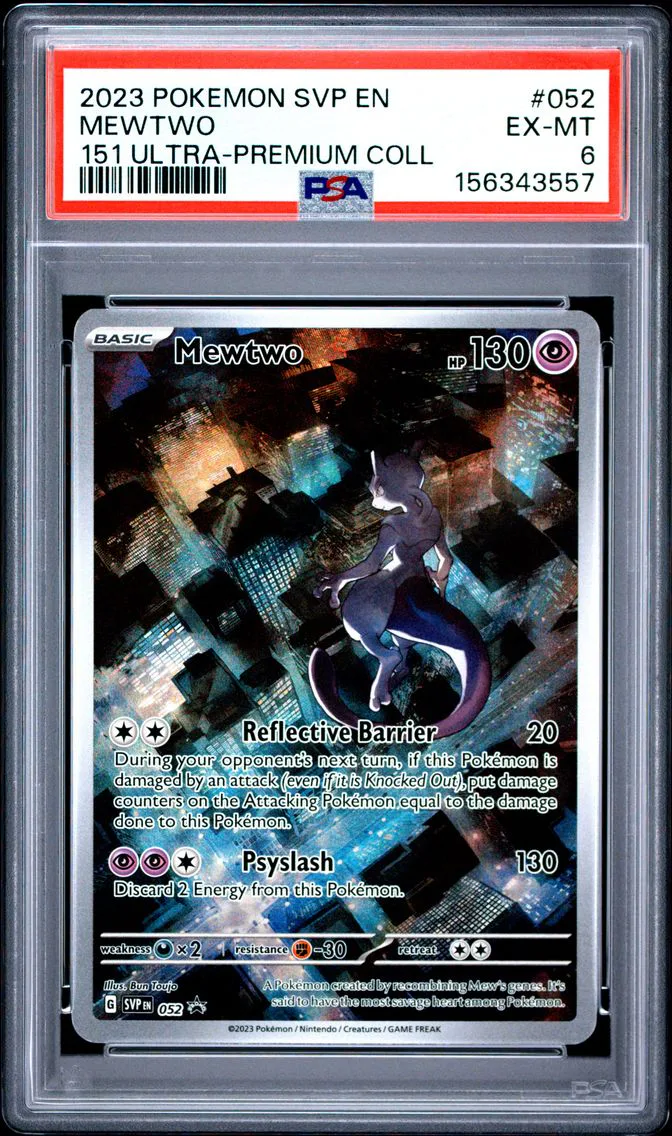 2023 #052 MEWTWO PSA 6 Svp EN-SV Black Star Promo