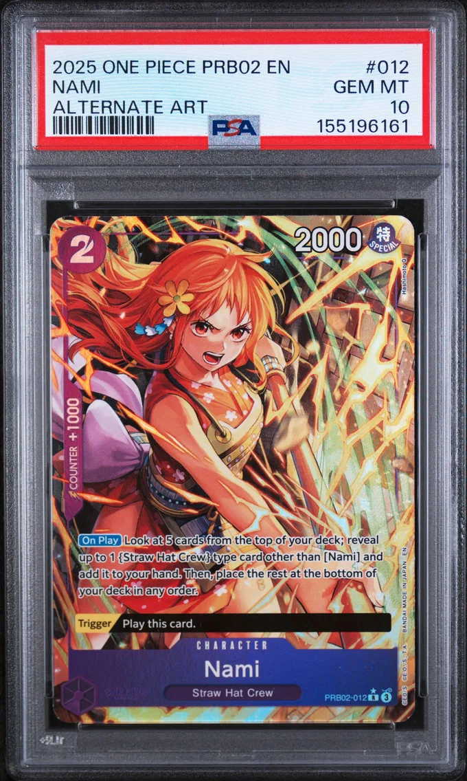 2025 #012 Nami PSA 10 One Piece PRB02-Premium Booster -One Piece Card the Best- Vol.2
