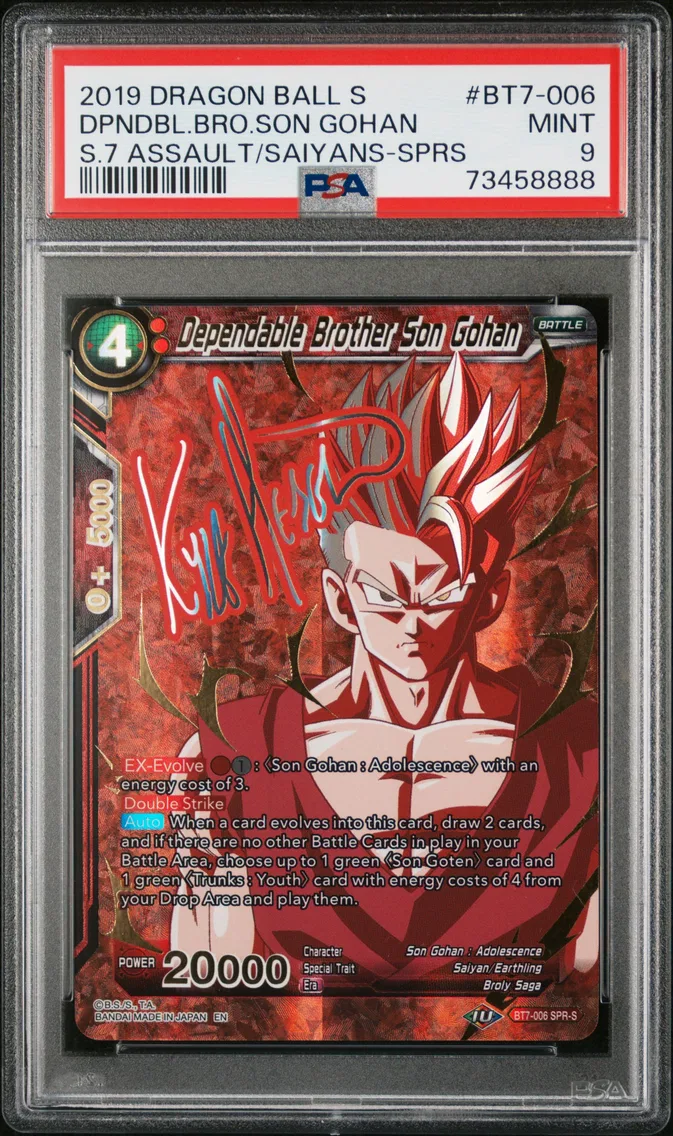 2019 #BT7-006 Dependable Brother Son Gohan PSA 9 Dragon Ball Super Card Game Series 7 Assault of the Saiyans