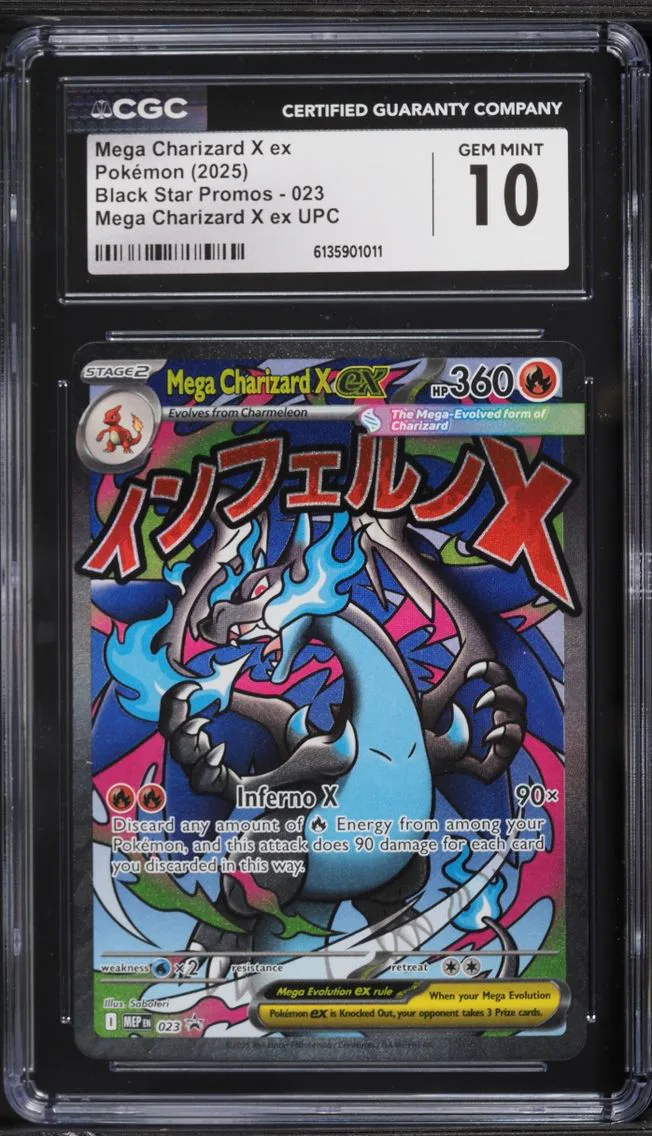 2025 Pokemon Mega Evolution Promo Ultra Premium Full Art Mega Charizard X ex #23 CGC 10 GEM