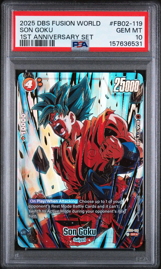 2025 #FB02-119 Son Goku PSA 10 Dragon Ball Super Card Game Fusion World 1st Anniversary Set