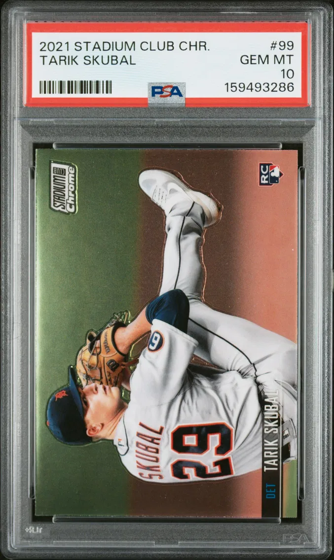2021 #99 Tarik Skubal PSA 10 Topps Stadium Club Chrome