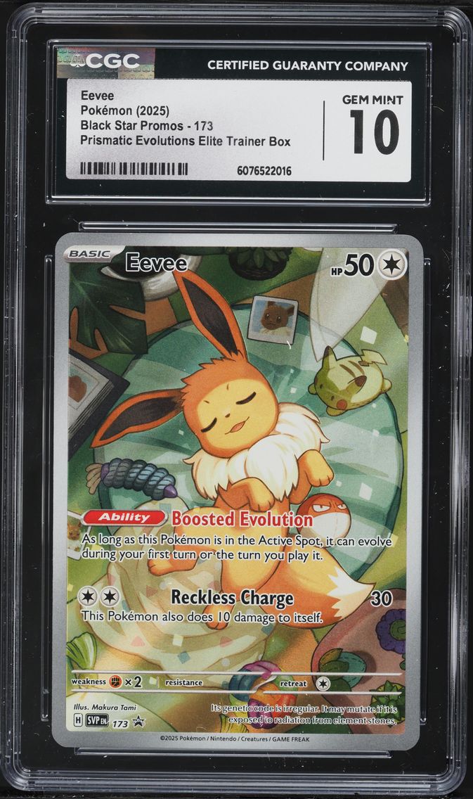 2025 #173 Eevee CGC 10 Svp EN-SV Black Star Promo Pokemon