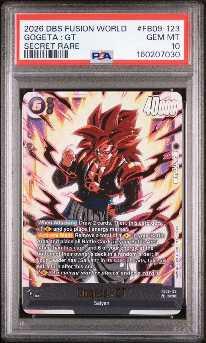 2026 #FB09-123 Gogeta : GT PSA 10 Dragon Ball Super Card Game Fusion World Dual Evolution