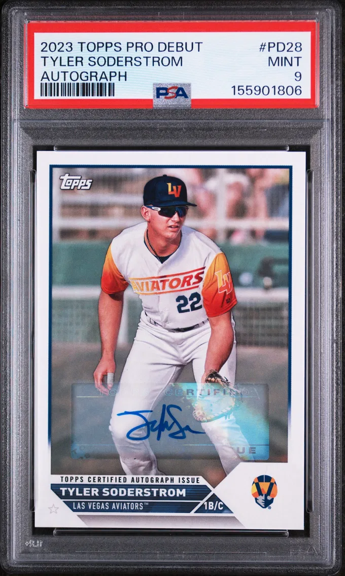 2023 #PD28 Tyler Soderstrom PSA 9 Topps Pro Debut