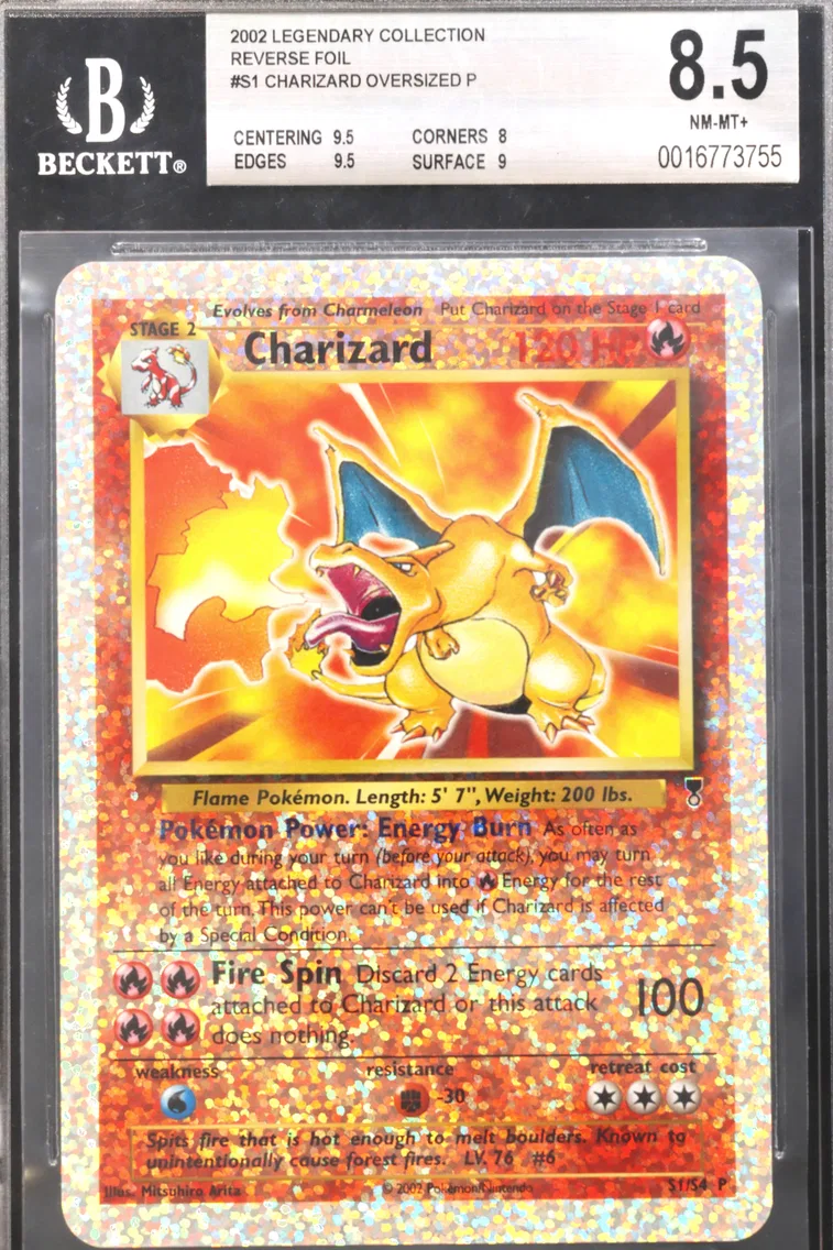 2002 #S1 Charizard OVERSIZED P/(