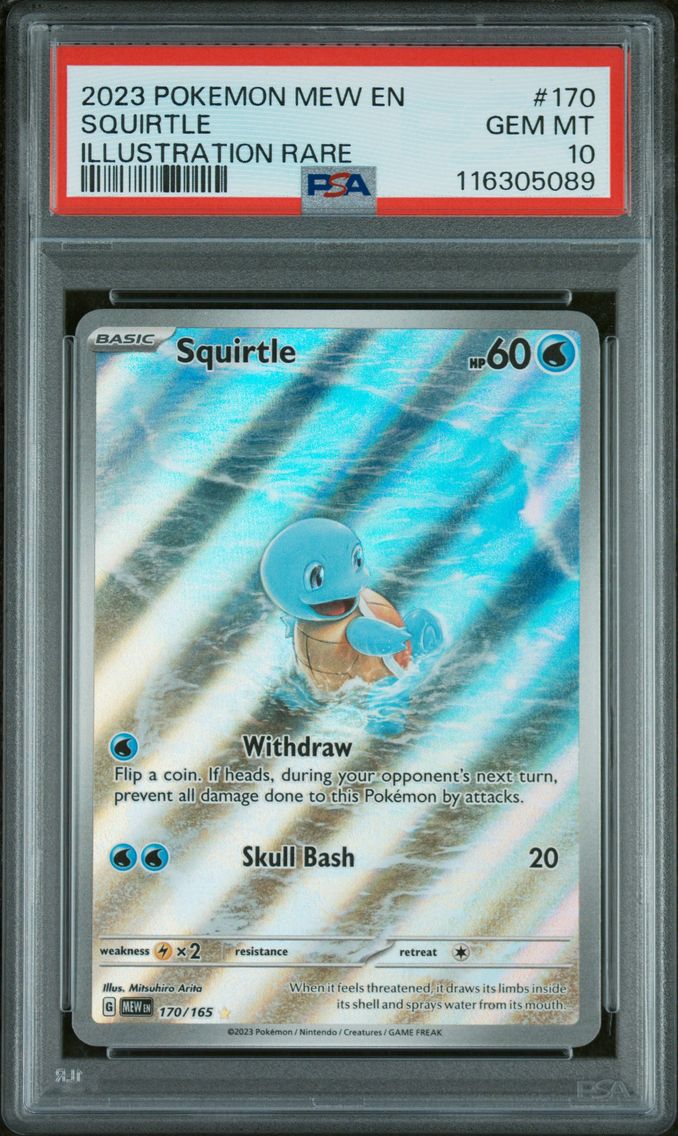 2023 #170 Squirtle PSA 10 Mew EN-151