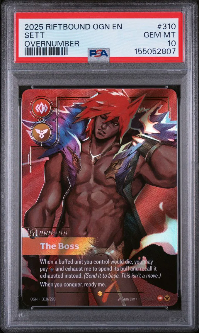 2025 #310 Sett - the Boss PSA 10 Riftbound: League of Legends Ogn-Origins