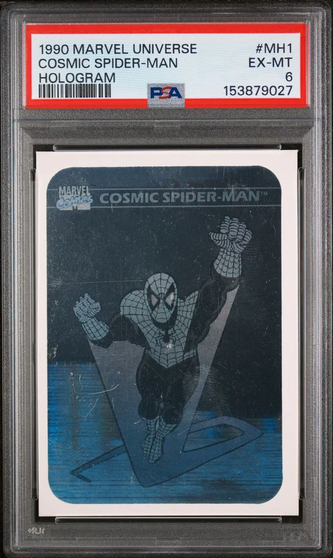 1990 #MH1 Cosmic Spider-Man PSA 6 Marvel Universe Hologram