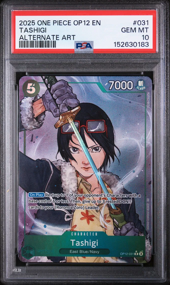 2025 #031 Tashigi PSA 10 One Piece OP12-Legacy of the Master
