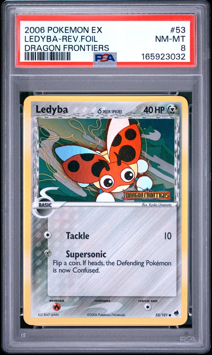 2006 #53 Ledyba-Reverse Foil PSA 8 EX Dragon Frontiers