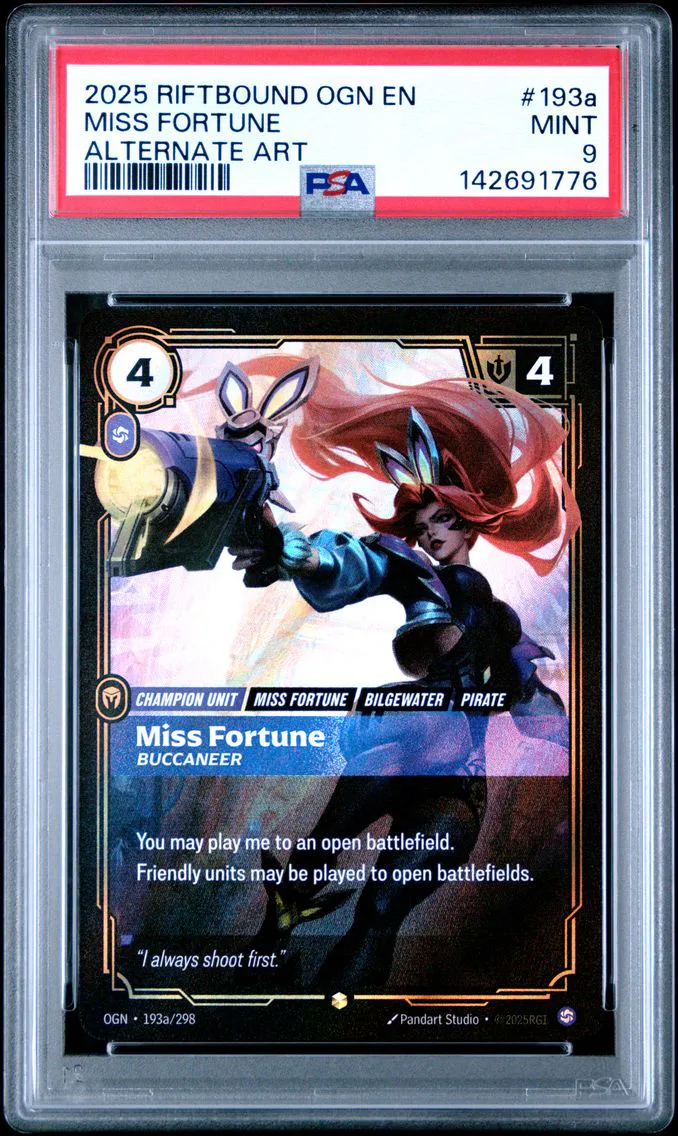 2025 #193a Miss Fortune - Buccaneer PSA 9 Riftbound: League of Legends Ogn-Origins
