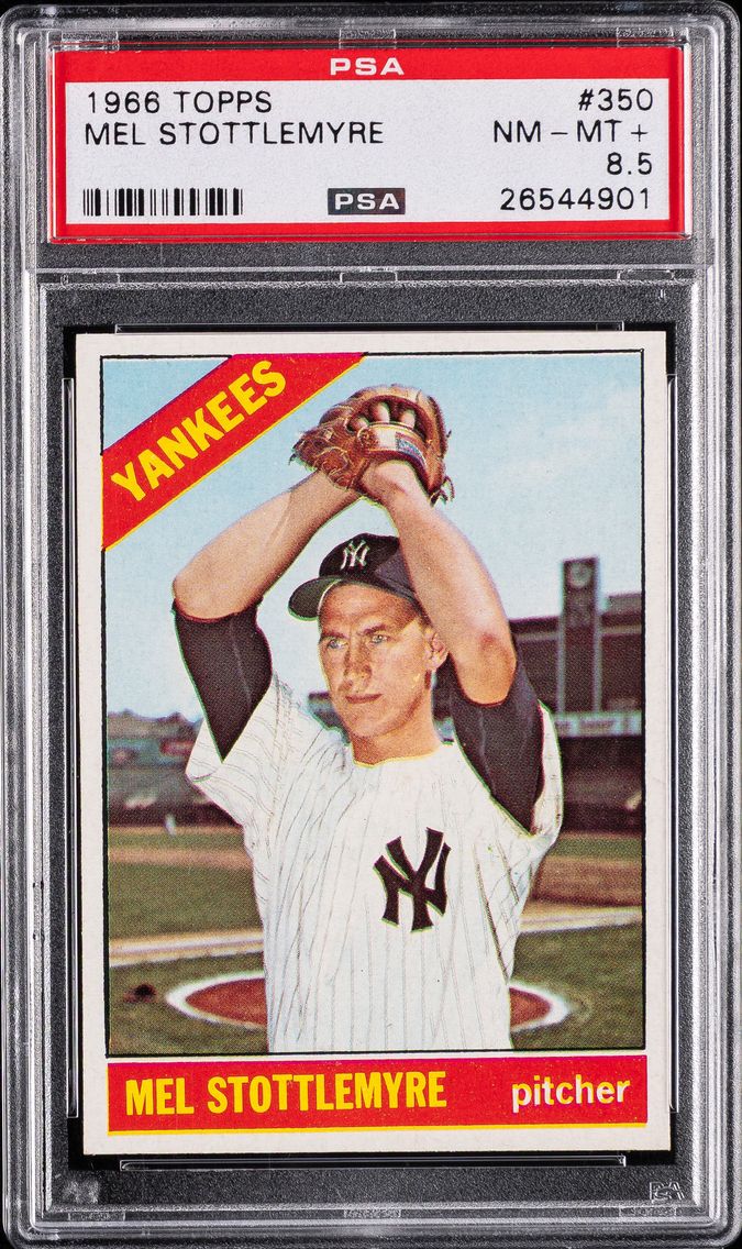 1966 #350 Mel Stottlemyre PSA 8.