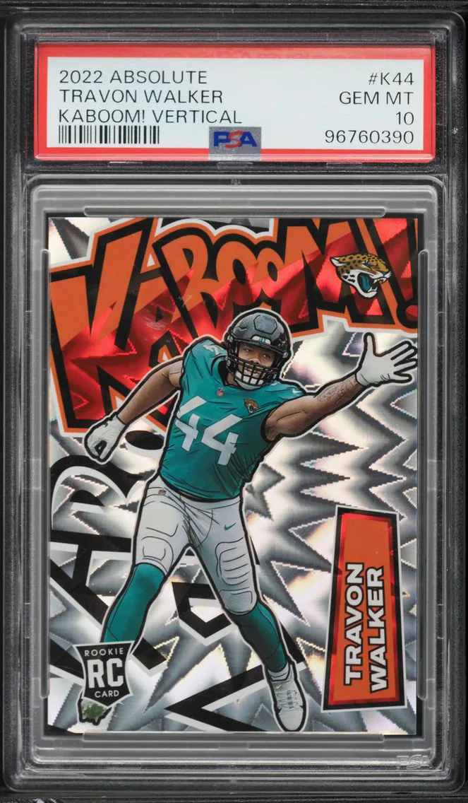 2022 #K44 Travon Walker PSA 10 Panini Absolute Kaboom! Vertical Football