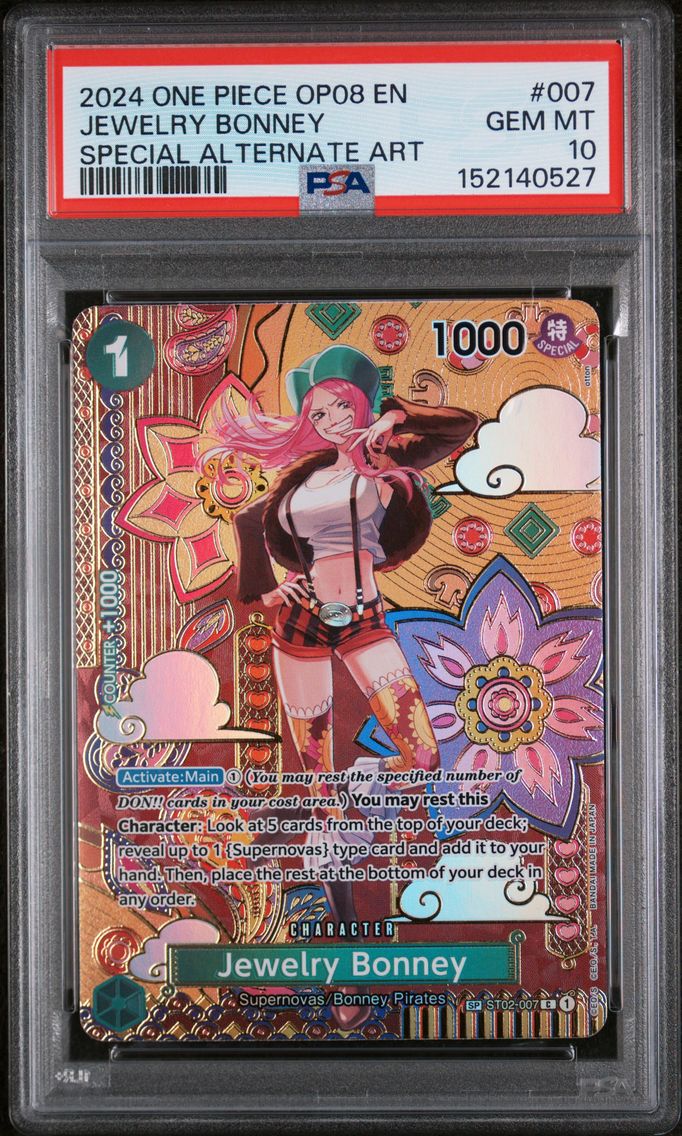 2024 #007 Jewelry Bonney PSA 10 One Piece OP08-Two Legends