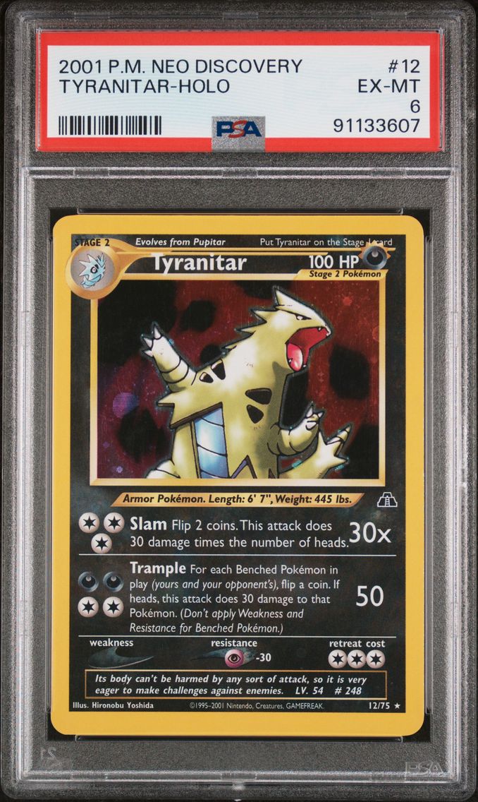2001 #12 Tyranitar-Holo PSA 6 Neo Discovery