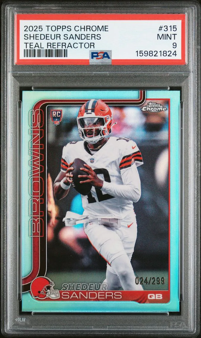 2025 #315 Shedeur Sanders PSA 9 Topps Chrome