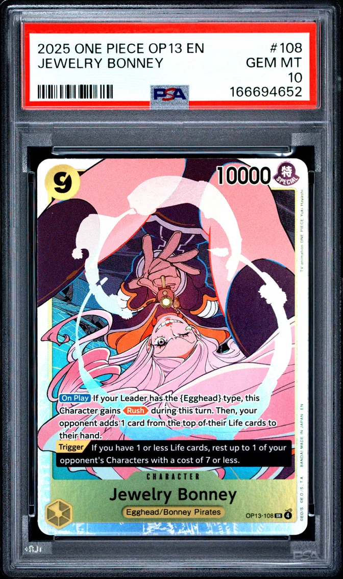 2025 #108 Jewelry Bonney PSA 10 One Piece OP13-Carrying on His Will