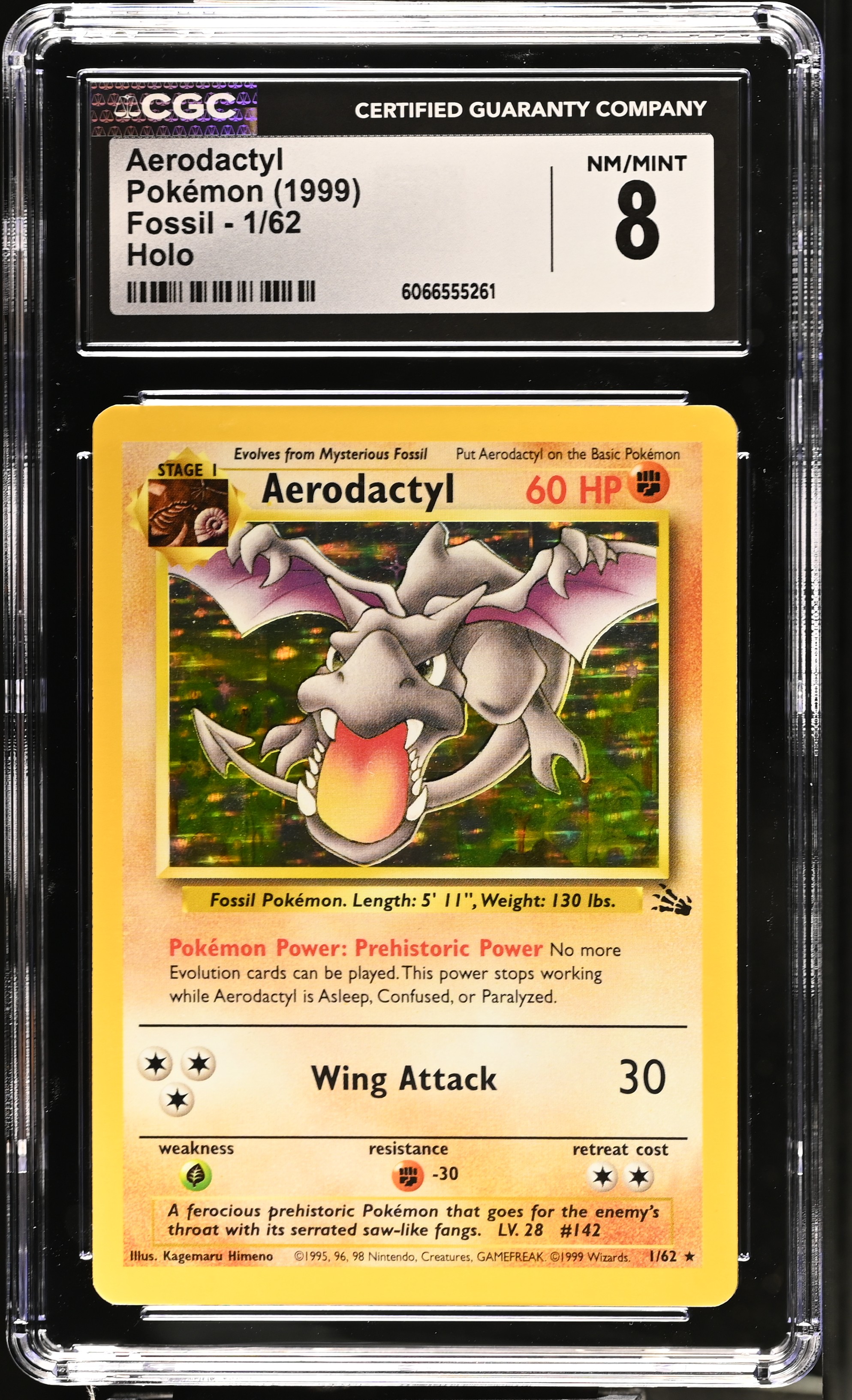 1999 #1 Aerodactyl CGC 8 Fossil - Unlimited - English