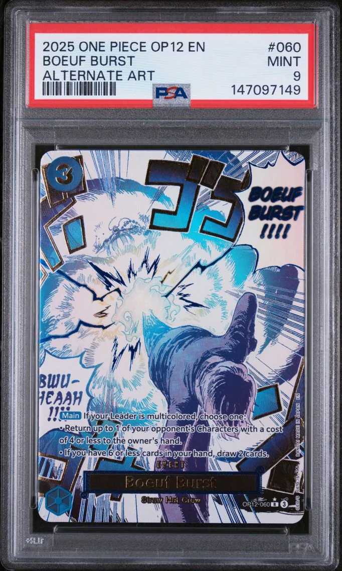 2025 #060 Boeuf Burst PSA 9 One Piece OP12-Legacy of the Master