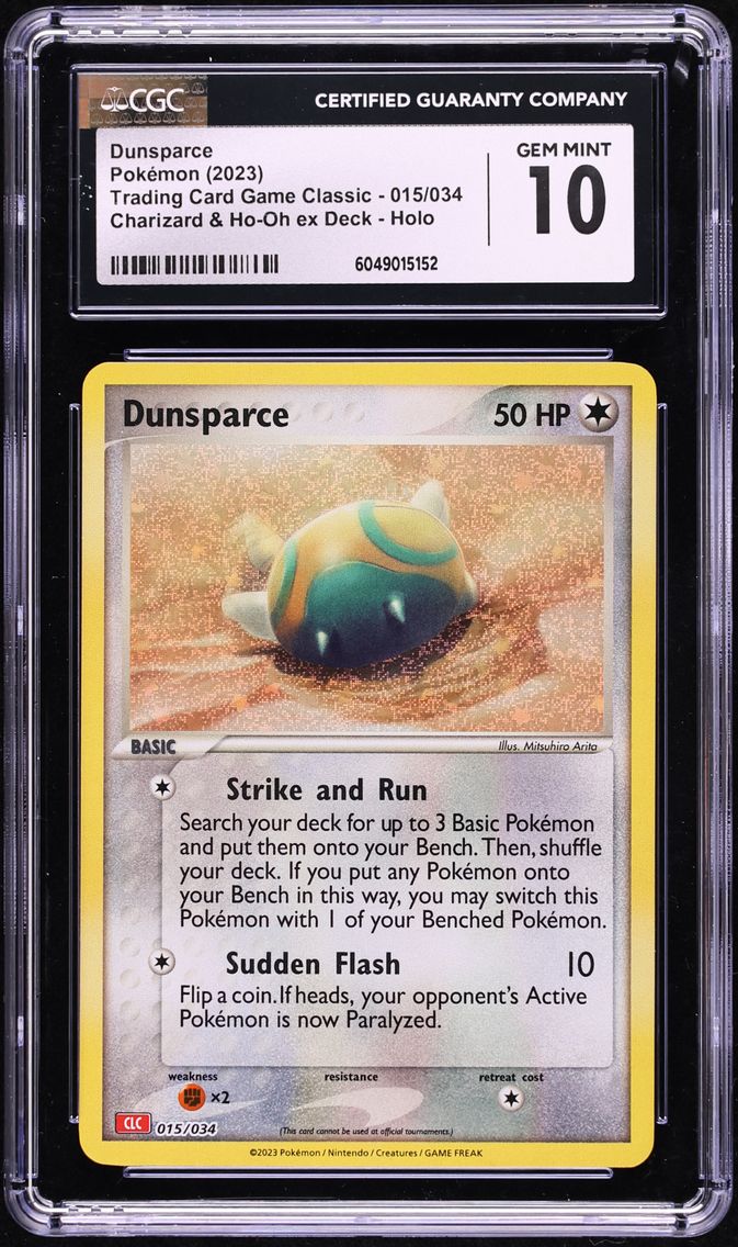 2023 #15 Dunsparce CGC 10 Pokemon Japanese TCG Classic Holo