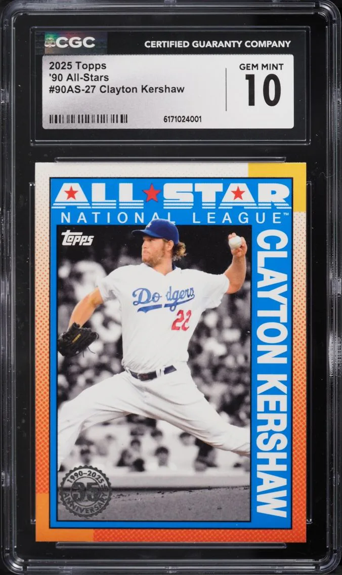2025 Topps '90 All-Stars Clayton Kershaw #90AS-27 CGC 10 GEM MINT