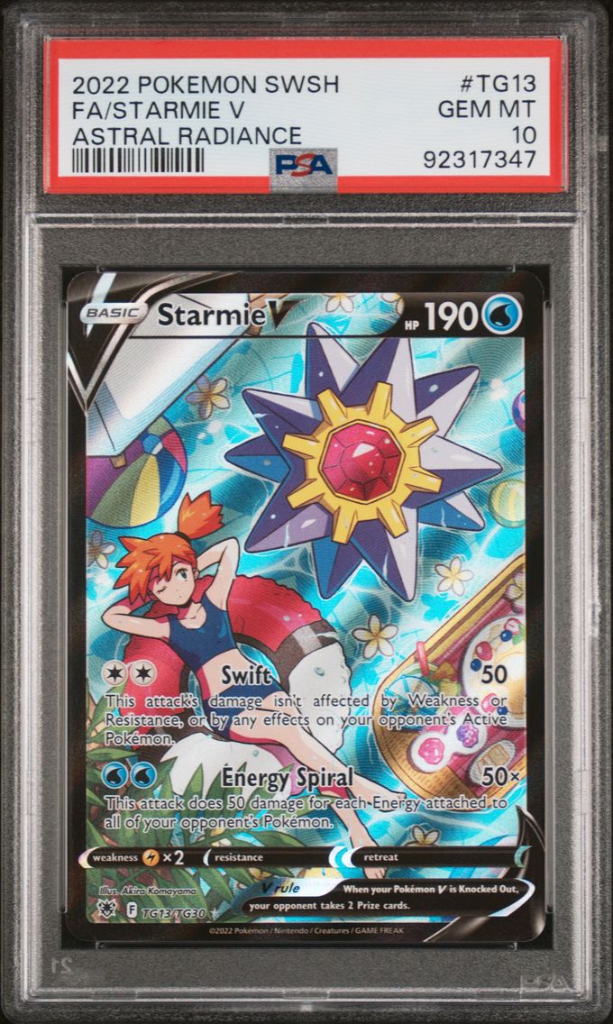 2022 #TG13 Full Art/Starmie V PSA 10 Sword & Shield Astral Radiance