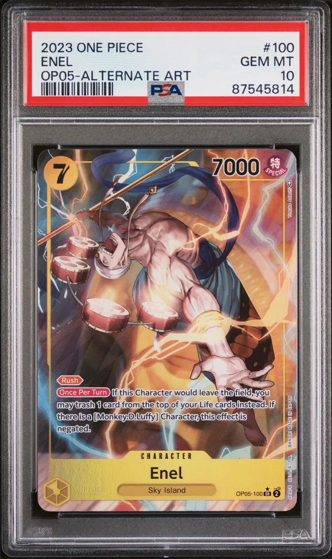 2023 #100 Enel PSA 10 One Piece OP05-Awakening of the New Era