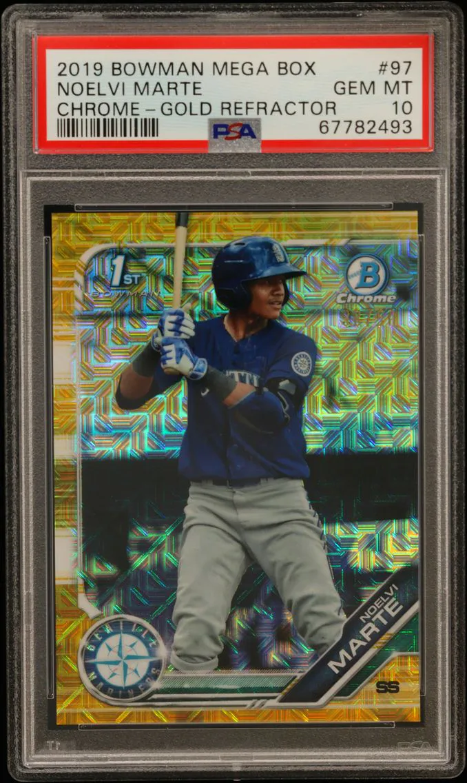 2019 #97 Noelvi Marte PSA 10 Bowman Mega Box Chrome