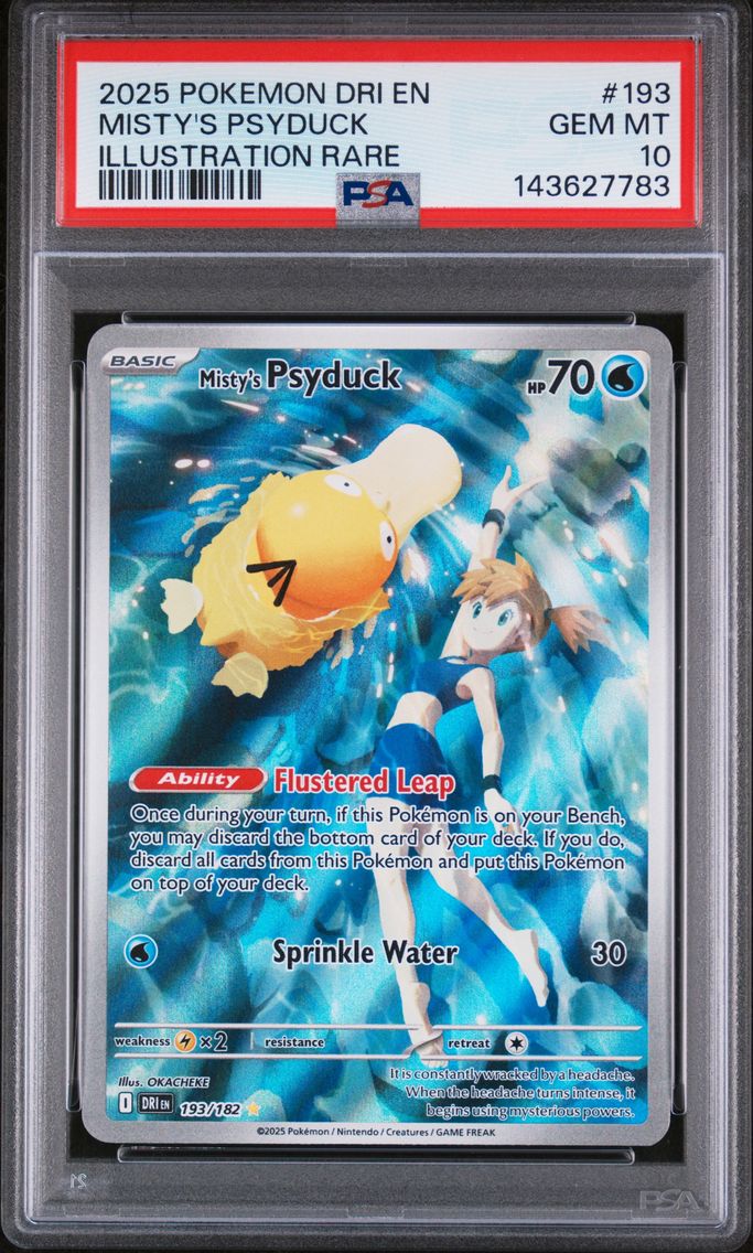 2025 #193 Misty's Psyduck PSA 10