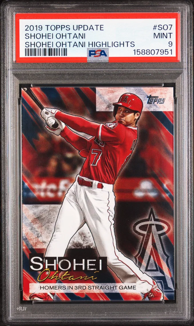2019 #SO7 Shohei Ohtani PSA 9 Topps Update Shohei Ohtani Highlights